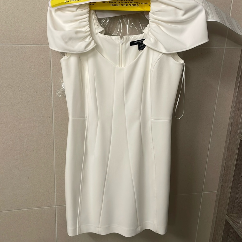 French connection white dress- worn once. In perfect condition and dry cleaned